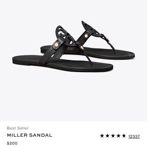 Tory Burch Black Miller Sandal